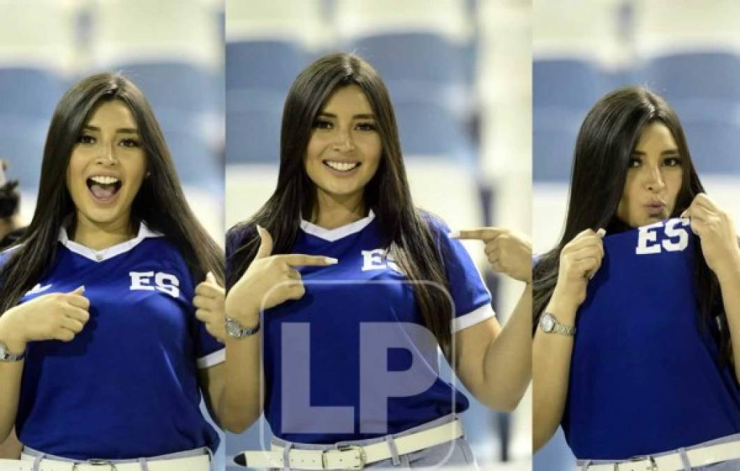 Esta guapa aficionada salvadoreña posó para la cámara de Diario La Prensa.