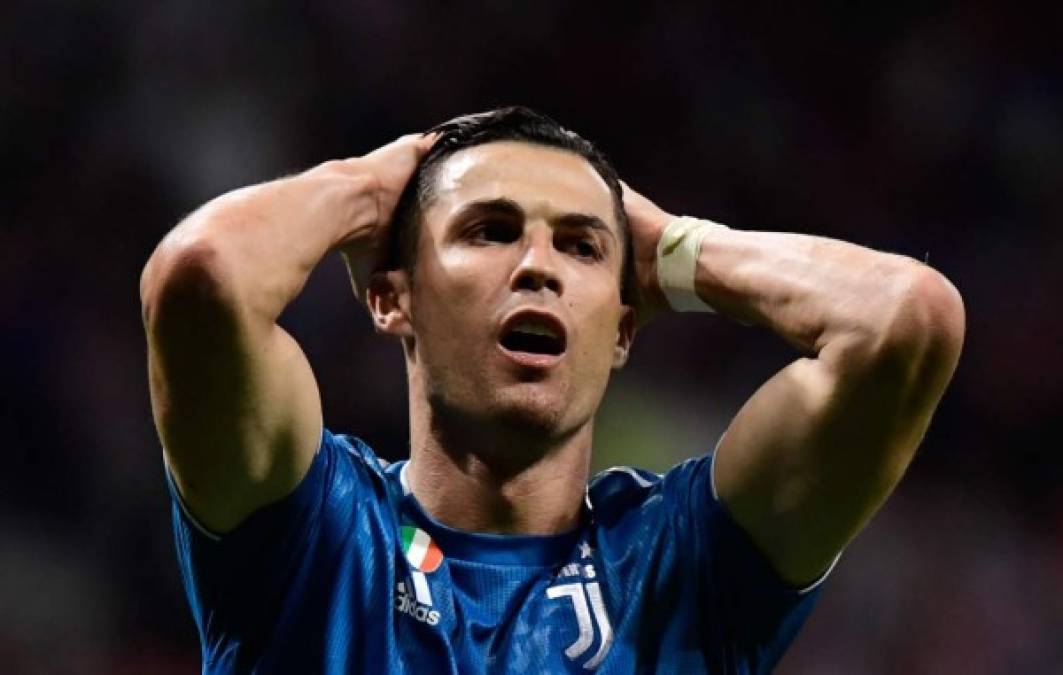 Cristiano Ronaldo no podía creer lo que ocurrió. Su disparo se fue a un lado y ahogó el grito de gol en la Juventus.