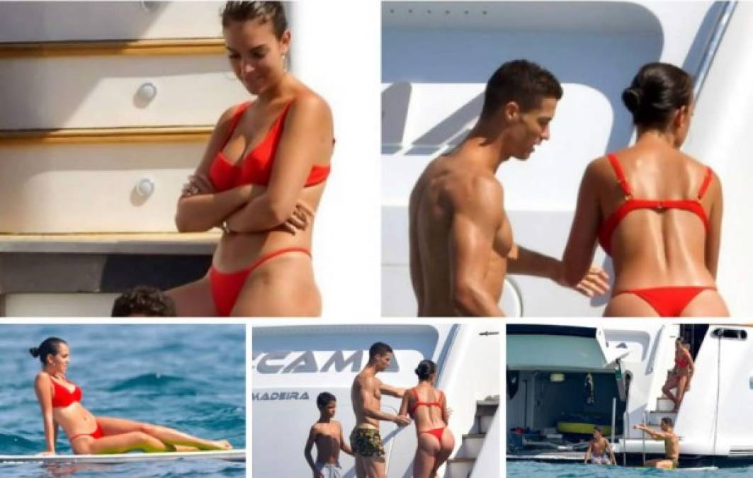 Cristiano Ronaldo y Georgina Rodríguez disfrutaron de unos días de relax en la isla Saint-Tropez, en la Costa Azul de Francia. Fotos Grosby Group