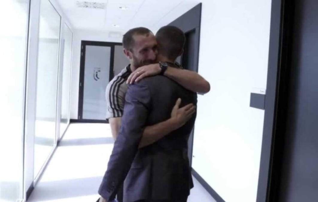 Giorgio Chiellini, capitán de la Juventus, también le dio la bienvenida a Cristiano Ronaldo.