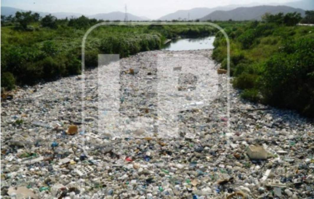 A la altura de La Lima se puede observar la cantidad de basura entre ellos plásticos y recipientes de alimentos que han sido tirados por traunsentes.