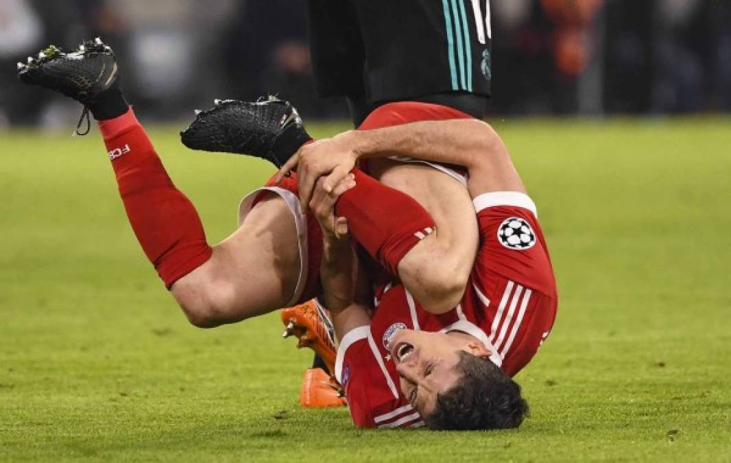 Robert Lewandowski fue borrado por la defensa del Real Madrid.