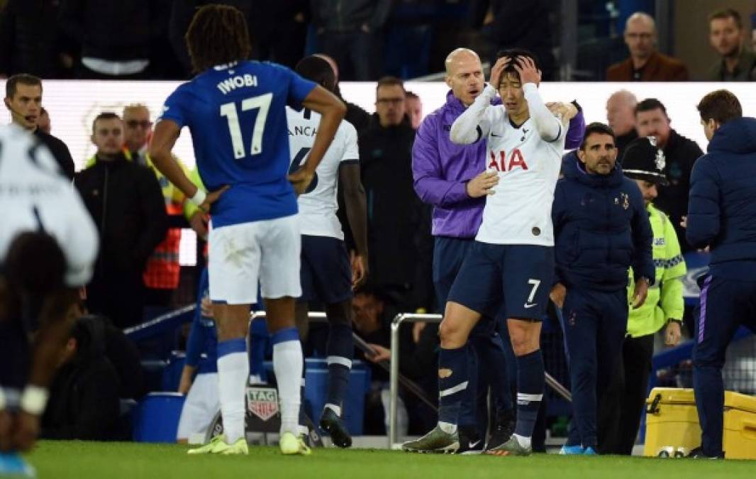 Heung-Min Son no pudo contener las lágrimas luego de la lesión que le provocó a André Gomes.