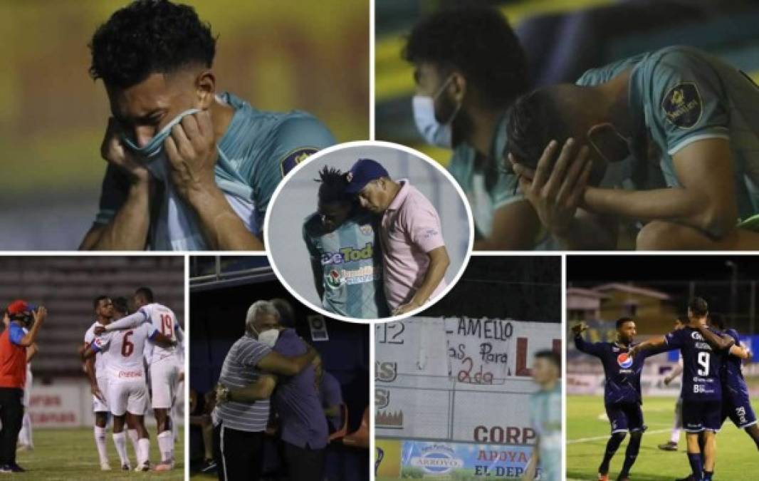 Las imágenes que nos dejó la disputa de la jornada 14 y última del Torneo Clausura 2021 de la Liga Nacional con la tristeza de los jugadores del Real de Minas por descender a la Segunda División.