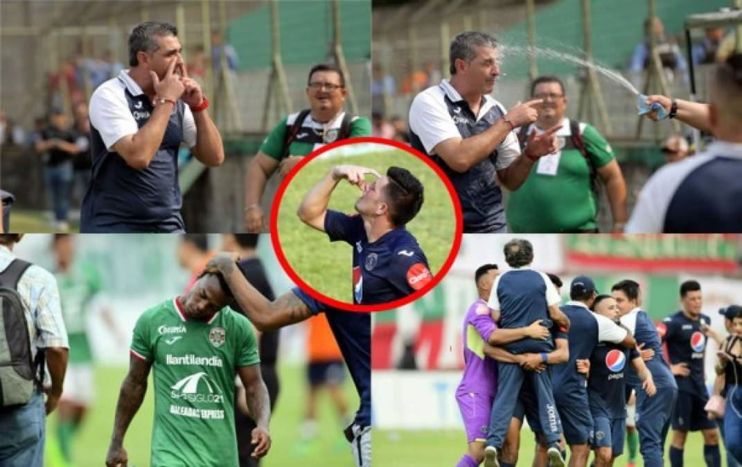 Las imágenes que no se vieron en televisión del partido de vuelta de las semifinales que empataron 2-2 Marathón y Motagua en el estadio Yankel Rosenthal. Foto Melvin Cubas, Yoseph Amaya y Neptalí Romero