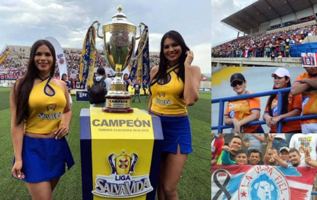 Las imágenes del ambientazo vivido en el partido de ida de la semifinal entre UPN y Olimpia en el estadio Emilio Williams de Choluteca.