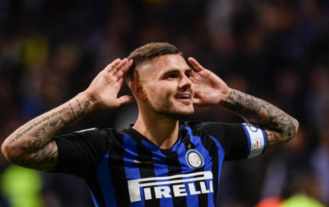 Mauro Icardi celebrando su gol en el minuto 92 en el 'Derby della Madonnina'.