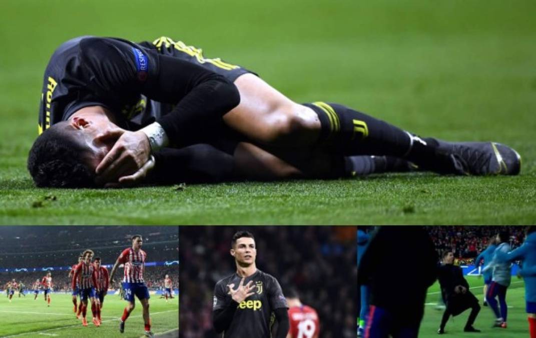 Las mejores imágenes de la victoria del Atlético de Madrid (2-0) sobre la Juventus en la Champions League, con Cristiano Ronaldo como gran protagonista.