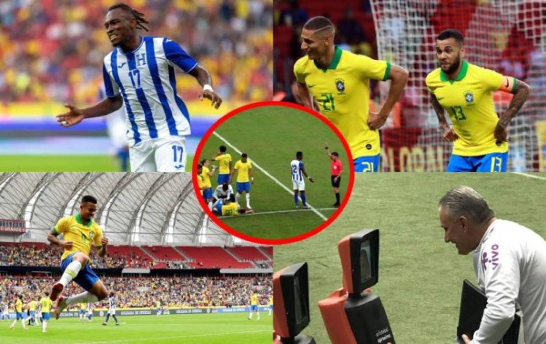 Las imágenes más destacadas y curiosas de la goleada que le metió Brasil (7-0) a Honduras en partido amistoso en Porto Alegre.