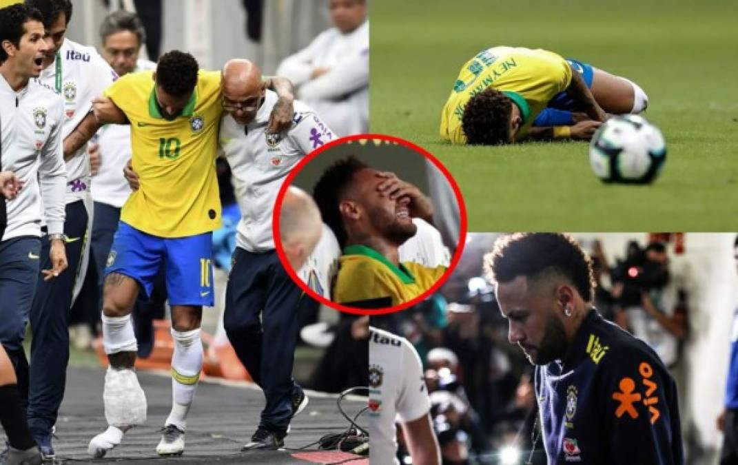Neymar vive otro calvario por una nueva lesión que lo deja afuera de la Copa América con Brasil. Acá las imágenes de cómo fue su terrible lesión en amistoso contra Qatar.