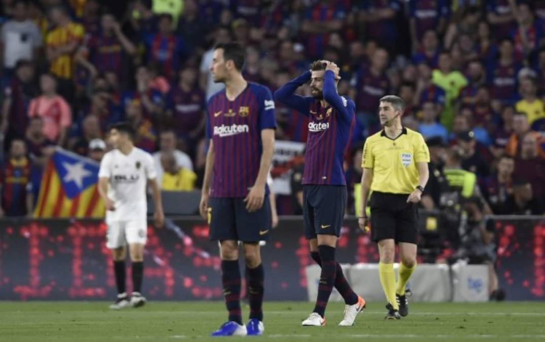 Piqué fue otro de los jugadores que estaba decepcionado por el resultado.