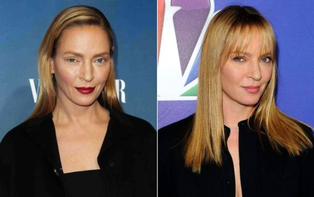 Uma Thurman, 44, es desde el lunes objeto de críticas y burlas en internet por la transformación experimentada en su rostro.