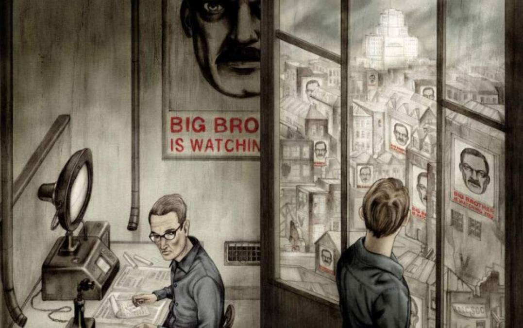 En el programa de Big Brother hay cámaras de vigilancia en la casa donde viven los participantes, a la vez que están condicionados por la reglas de una voz que se origina en los aparatos.<br/><br/>En la novela de Orwell pasa lo mismo, sólo que de una forma extremadamente perturbadora.<br/><br/>Imagen tomada de http://www.upsocl.com. Ilustraciones del libro 1984.