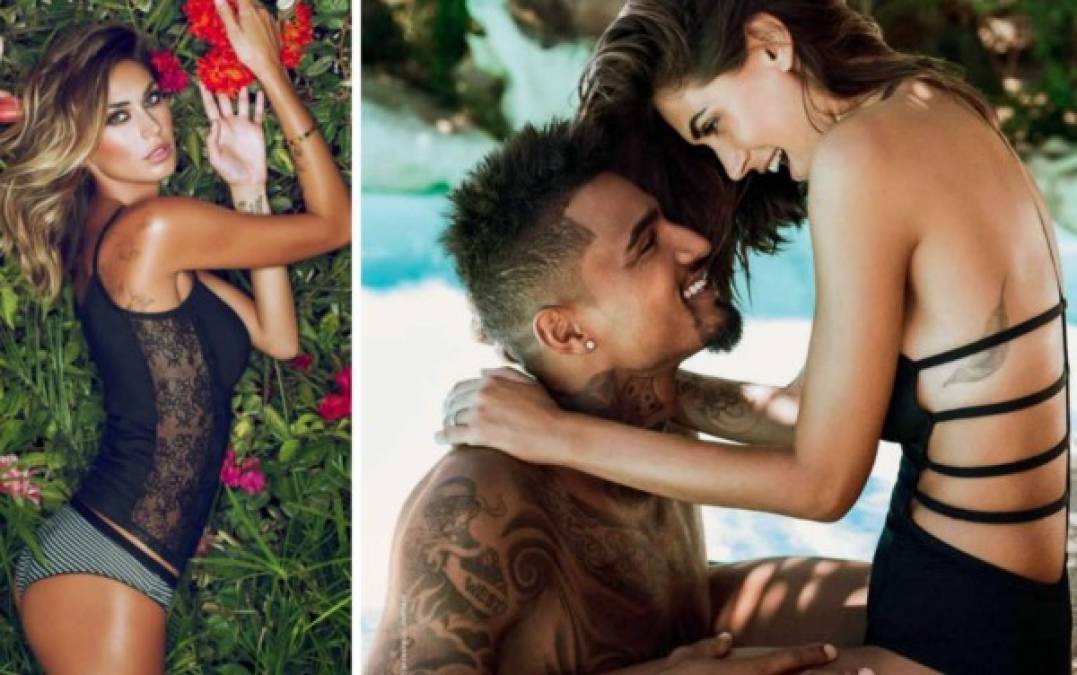 La hermosa italiana Melissa Satta es la esposa del futbolista ghanés Kevin-Prince Boateng, quien actualmente milita en Las Palmas de la Liga española, y se hizo famosa cuando salió a la luz que el jugador se lesionó por 'exceso de sexo'.