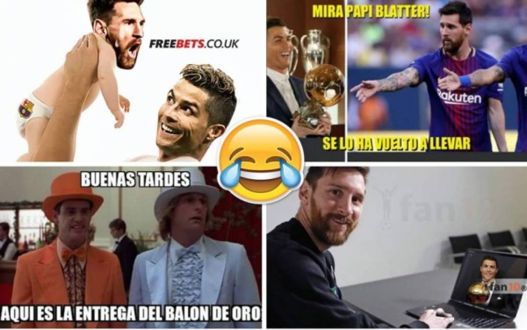 Cristiano Ronaldo es el ganador del Balón de Oro 2017 y los memes no se han hecho esperar. Messi sufre fuertes burlas.
