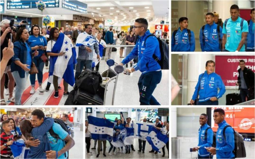 La Selección de Honduras llegó a Sídney la mañana del lunes en Australia, tarde de domingo en territorio catracho, y fue recibida por un buen grupo de aficionados.