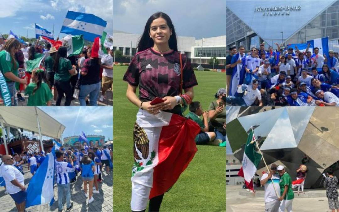 Un espectacular ambiente se vive en Atlanta para el choque entre Honduras vs México.