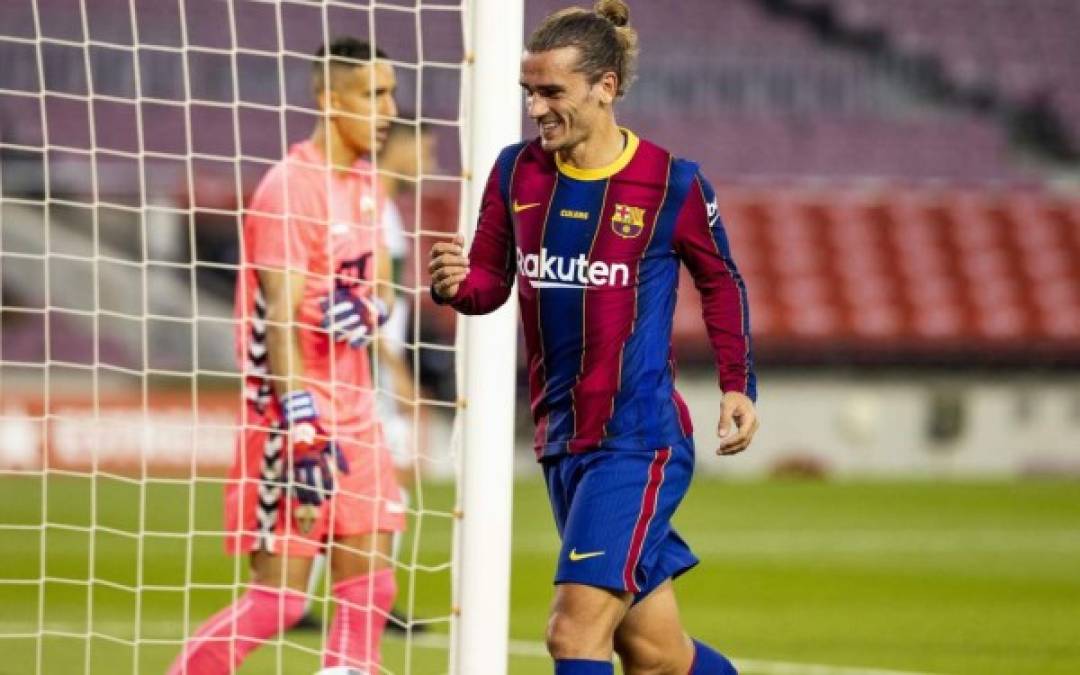 Griezmann celebrando su gol frente al Elche.