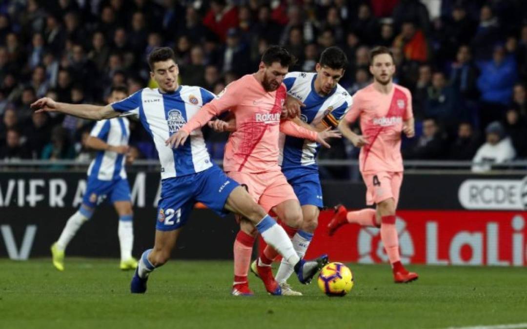 Messi fue una pesadilla para el Espanyol desde que inició el partido.