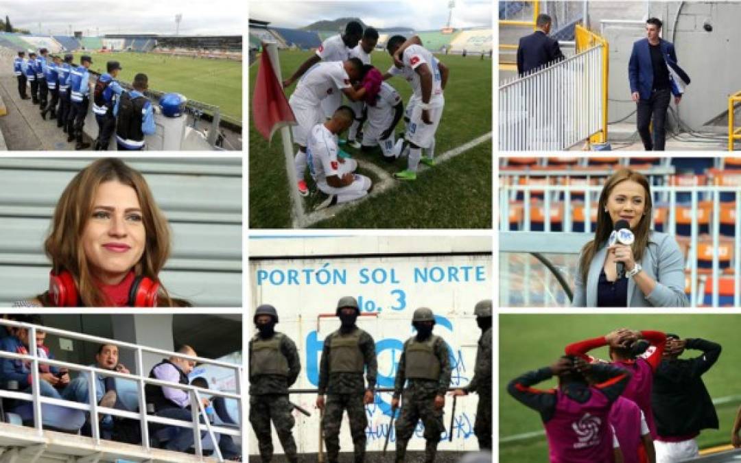 Las imágenes curiosas que nos dejó el primer partido de la semifinal entre Olimpia y Motagua en el estadio Nacional a puerta cerrada, así como acciones, goles y festejos.