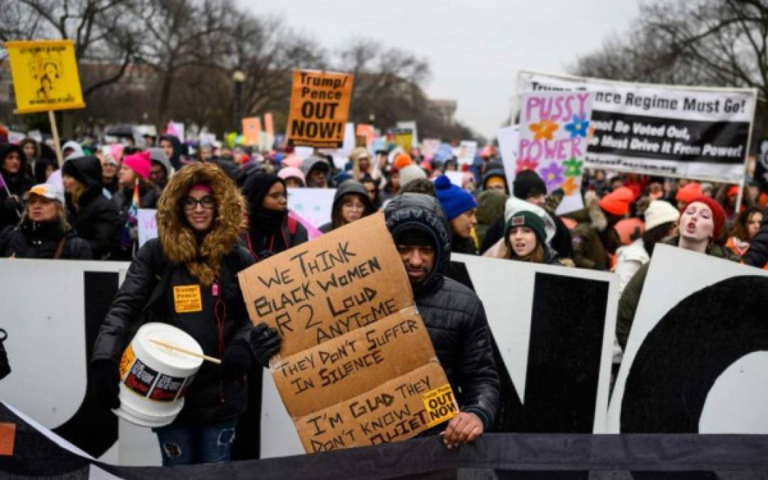 El número de manifestantes fue claramente inferior al de años anteriores, sobre todo en comparación con la primera edición de la 'Marcha de las Mujeres', que se celebró en 2017, un día después de la inauguración de Trump como presidente.