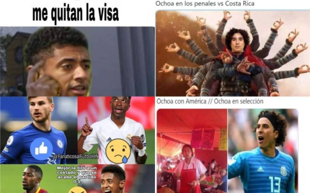 El hondureño Antony Choco Lozano y el mexicano Guillermo Ochoa son protagonistas en las redes sociales con ingeniosos memes luego de las semifinales de la Liga de Naciones.