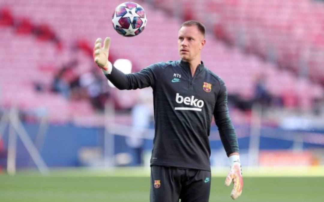 Marc-André ter Stegen - El alemán es inamovible en la portería del Barcelona. Hoy buscará mantener su arco en cero ante el Bayern.