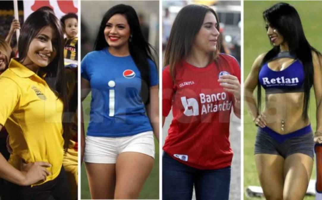 Los clásicos Real España-Marathón y Motagua-Olimpia por la quinta jornada del Torneo Apertura 2017-2018 fueron adornados por bellas chicas.