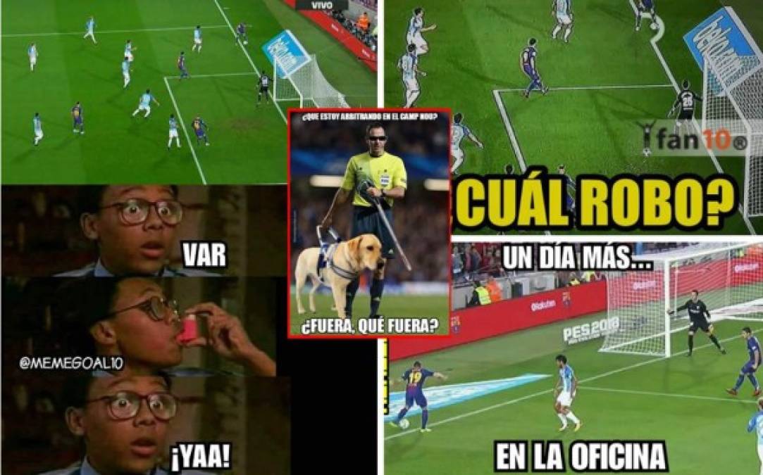 En las redes sociales no perdonan al Barcelona luego de ganar con polémica arbitral al Málaga tras un gol ilegal. Estos son los mejores memes.