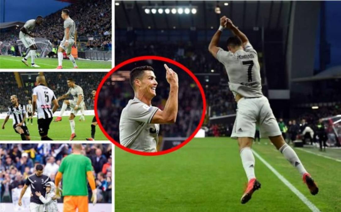 Las imágenes que no viste en televisión del triunfo de la Juventus ante Udinese, con Cristiano Ronaldo como el gran protagonista.