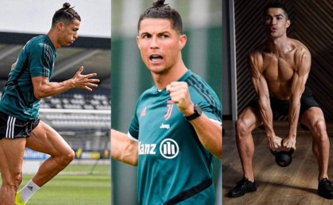 Tras varios días de cuarentena por el coronavirus, Cristiano Ronaldo está de regreso y ha causado revuelo al informarse que volvió más fuerte que nunca. El crack portugués implmentó un increíble método de trabajo que salió a la luz pública. Fotos Juvents.com