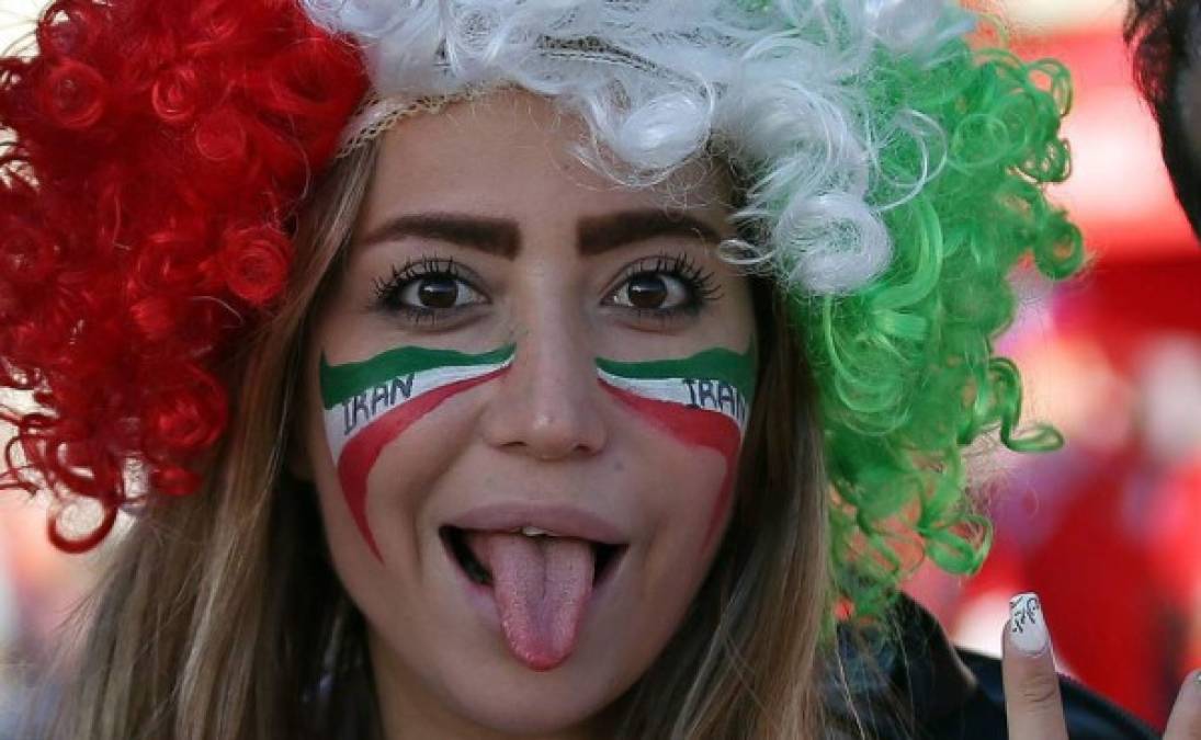 Las aficionadas de Irán irrumpieron con su belleza en el Mundial. Foto EFE