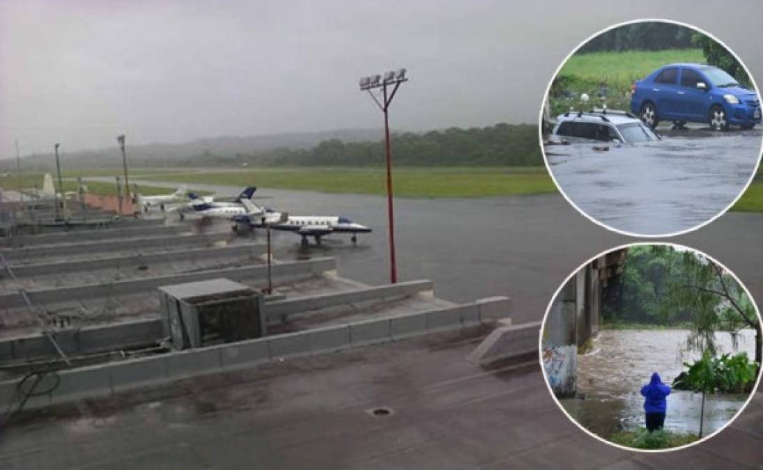 La lluvias que desde anoche caen en La Ceiba y el resto del litoral atlántico, han dejado calles inundadas, carros varados y árboles caídos.<br/>