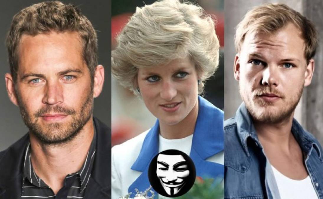 Las nuevas revelaciones dadas por el grupo de hackers y ciber activistas apunta a que famosos como Paul Walker, la princesa Diana o el DJ Avicii habrían sido asesinados para ocultar información comprometedora de personas de élite y políticos poderosos.