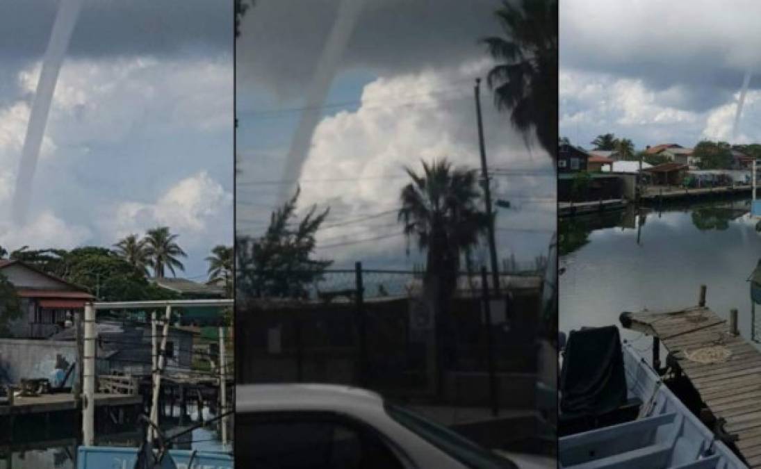 Una tromba marina que pasó a 100 metros de la comunidad de Las Fuertes en Roatán, Islas de la Bahía, provocó que los pobladores y turistas se sorprendieron al ver el fenómeno que afortunadamente no dejó daños ni víctimas. Por unos minutos, la isla perdió la calma y sorprendió a los pobladores pues esta vez la tromba pasó muy cerca.