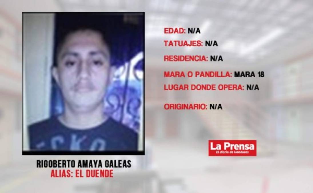 Coordinador dentro de la penitenciaría, encargado de llevar el dinero del cobro del extorsión a los reclusos de la Mara 18.