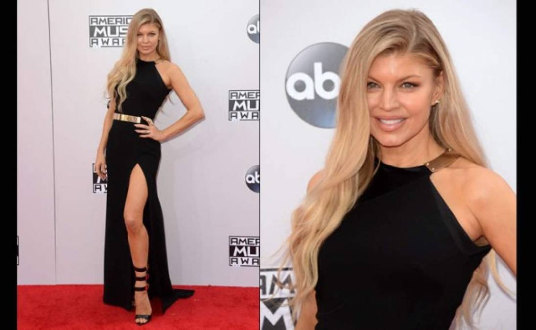 Fergie. La cantante llegó a la ceremonia donde presentará su nuevo éxito 'L.A Love'.