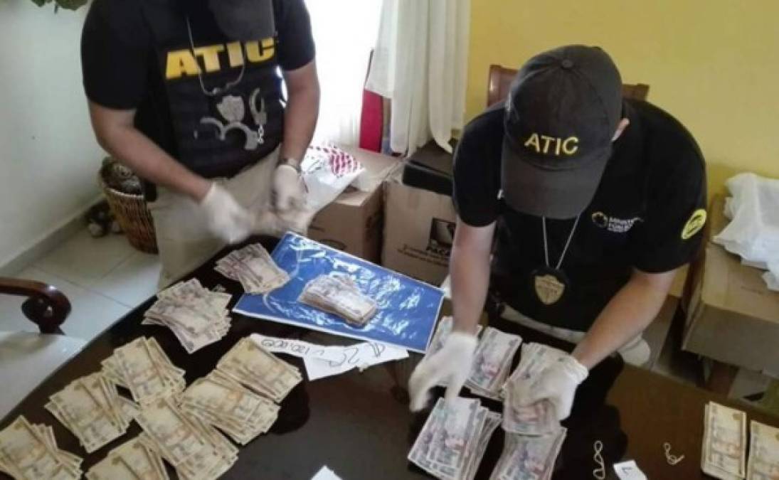 Cerca de tres millones de lempiras encontraron agentes de la Agencia Técnica de Investigación Criminal (Atic) durante la Operación Avalancha III.