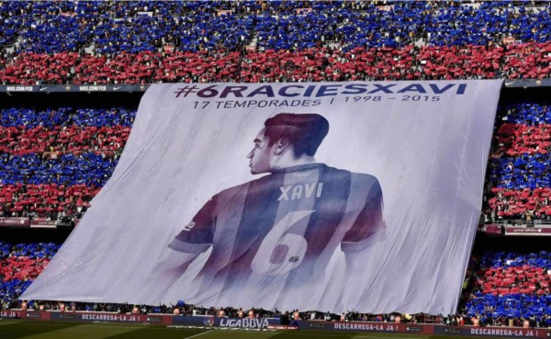 El mosaico a Xavi Hernández.