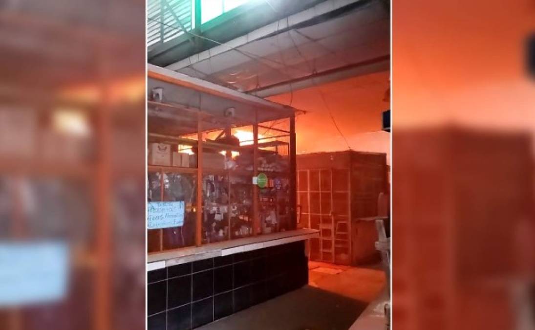 Basicamente el fuego solo arrasó con los puestos de comida del Mercado Guamilito.