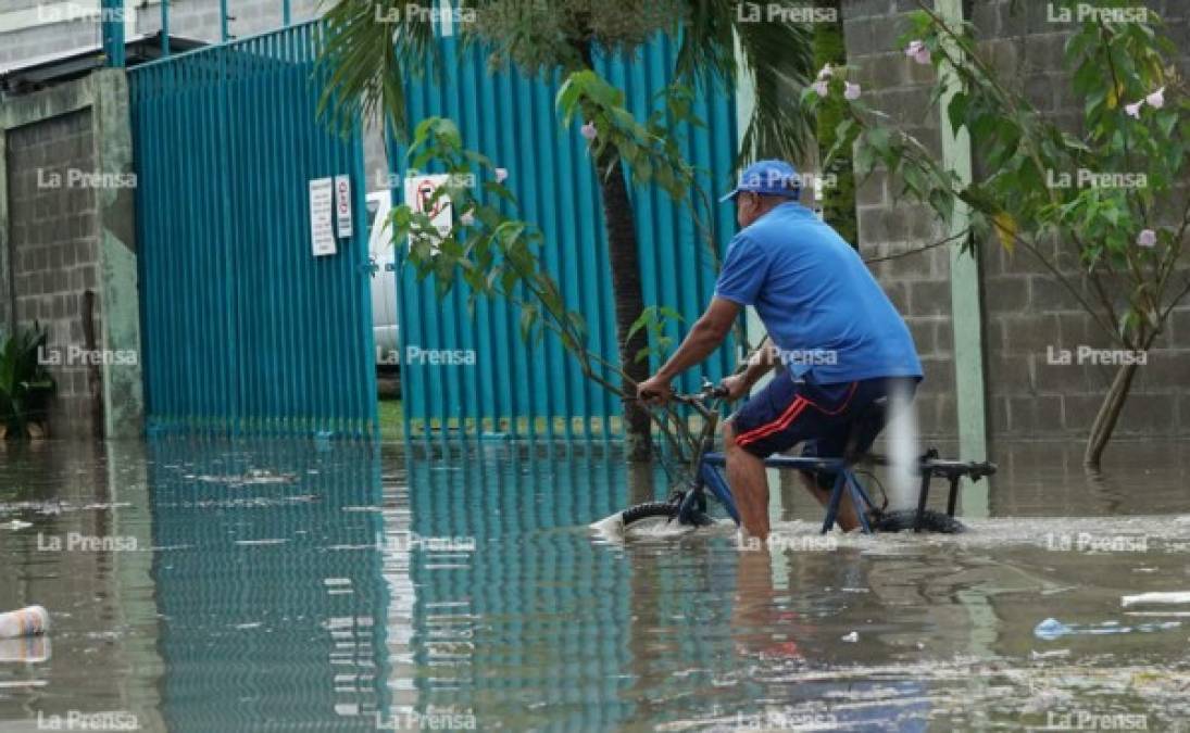 El nivel del agua llegó hasta casi un metro en ese sector.