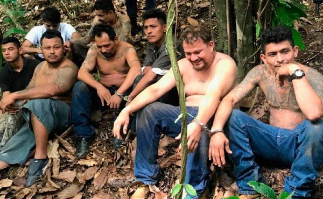 Se escondían en el lugar conocido como La Cumbre en la montaña de El Merendón, pero ya les seguían la pista. Son 11 miembros de la estructura criminal MS-13 que fueron capturados en la mañana de este martes por agentes de la Policía Nacional y de la Fuerza Nacional Antimaras y Pandillas. Uno de ellos falleció.