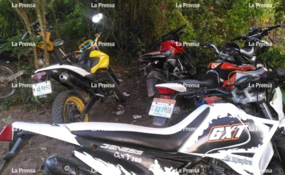 Por el lugar en el que estaban ubicados, los sujetos llegaban hasta el campamento en motocicletas.