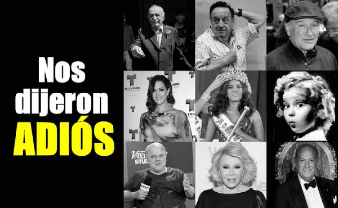 Los famosos del cine, música, literatura, televisión, moda y belleza que fallecieron este 2014.