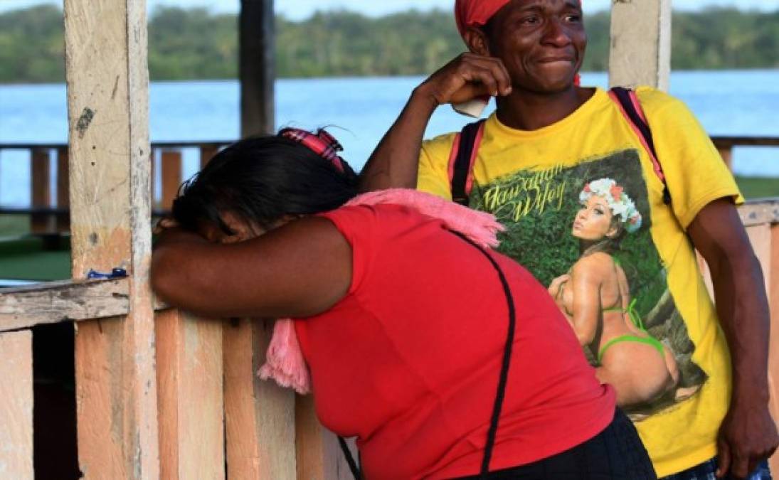 Según informes, el capitán de la embarcación hundida, Austin Hyalock Almendarez, dio el aviso del naufragio antes de morir. Foto: AFP