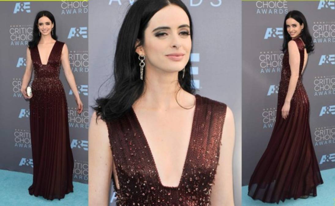 Krysten Ritter con un Zuhair Murad Couture con cartera y accesorios Jimmy Choo.