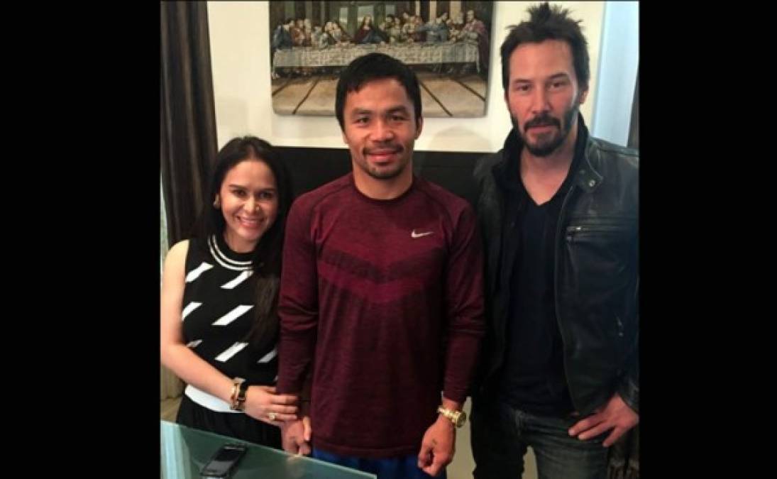 Keanu Reeves. ¡El actor de 47 Ronin es fan y amigo de Pacquiao y su familia!