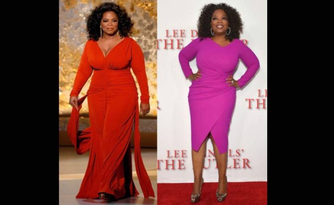 5. Oprah Winfrey. La famosa conductora llegó a pesar 90 kilos, pero después de varias dietas y ejercicios llegó a su peso ideal de 70 kilos. ¡Se ve grandiosa!