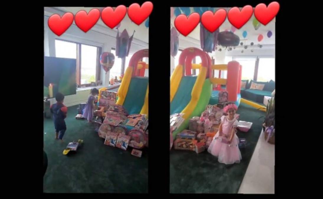 Georgina y Cristiano se han encargado de equipar bien su casa en Italia, convirtiendo su sala en un gran salón de juegos con todo lo necesario para entretener a los más pequeños.