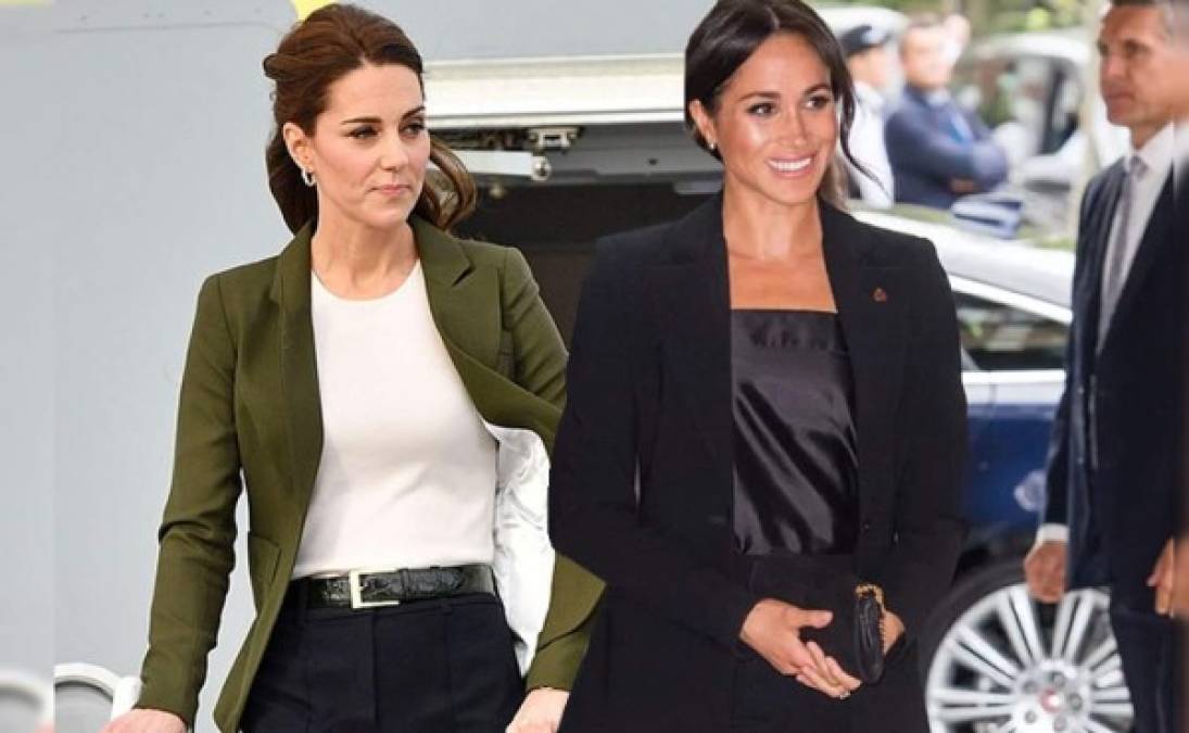 Los fanáticos se volvieron locos al ver a a duquesa de Cambridge usando pantalones, similares al estilo predilecto de su concuña la duquesa de Sussex, durante una de sus apariciones publicas.